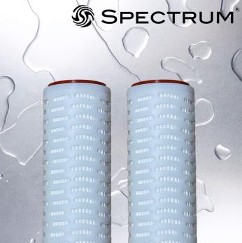 SPECTRUM Premier Pleat Depth Filter 9 3/4'' DOE/Silicone Gaskets (1-40 Micron)