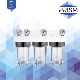 RO/DI Triple Stage Water Filter Housing Bracket (U-Shape) – Steel, White, Fits Pentek FM-60 Models