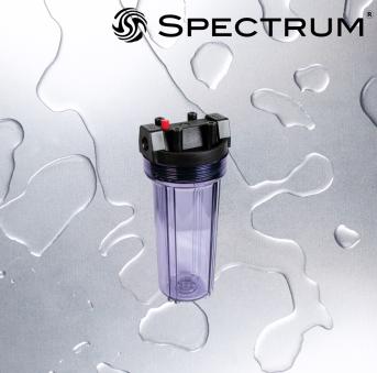 SPECTRUM 10” Regular Clear Filter Housing with 3/4” Ports 
