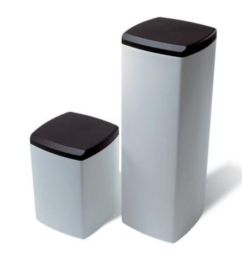  Square White Brine Tank, Black Cover 35L or 75L 
